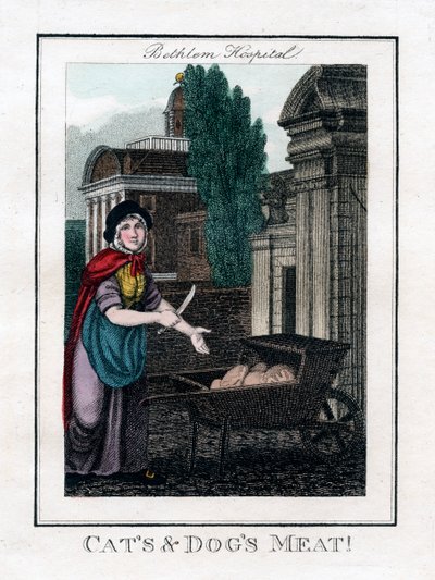 Cats and Dogs Meat!, Bethlem Hospital, Londyn, 1805 autorstwa Unbekannt