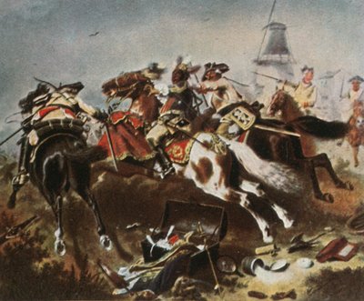 Zaangażowanie kawalerii w Rossbach, 5 listopada 1757, 1936. autorstwa Unbekannt