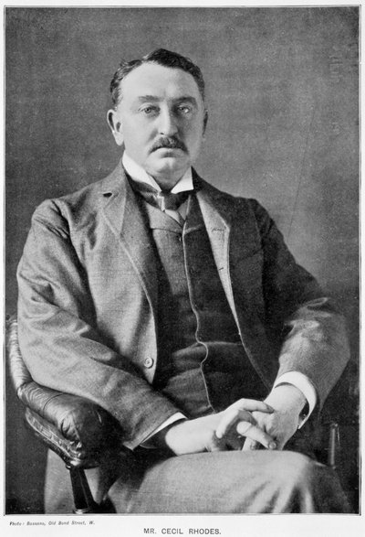 Cecil Rhodes, urodzony w Anglii przedsiębiorca i mąż stanu z RPA, ok. 1890 r. autorstwa Unbekannt