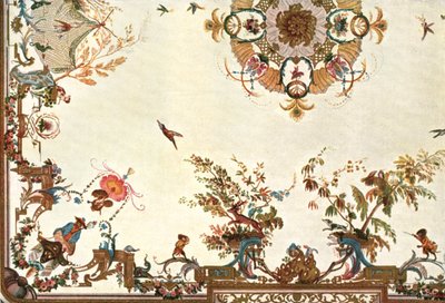 Sufit w Grande Singerie, Château de Chantilly, Francja, 1928. autorstwa Unbekannt
