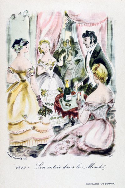 Reklama szampana Devaux, 1846 autorstwa Unbekannt