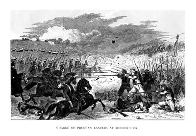Szarża ułanów pruskich pod Weißenburgiem, 1870, 1875 autorstwa Unbekannt