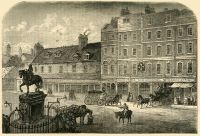 Charing Cross z Northumberland House w 1750, 1881. autorstwa Unbekannt