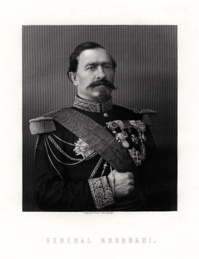 Charles Denis Sauter Bourbaki, generał francuski, XIX w. autorstwa Unbekannt