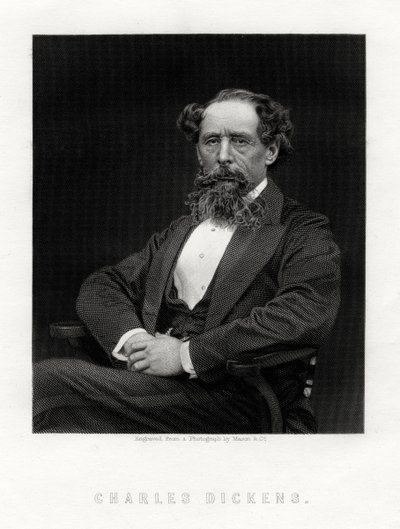 Charles Dickens, angielski powieściopisarz i dziennikarz, 1876 autorstwa Unbekannt