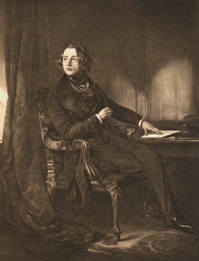 Charles Dickens, angielski powieściopisarz i dziennikarz, c1836 autorstwa Unbekannt