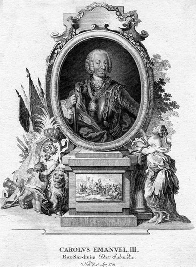 Karol Emanuel III Sardynii, książę Sabaudii i król Sardynii, 1701-1773 autorstwa Unbekannt