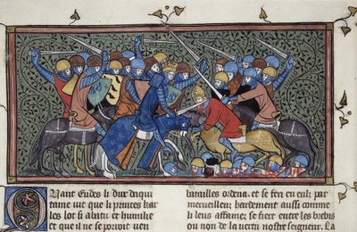 Karol Martel w bitwie pod Tours, ok. 1332-1350. autorstwa Unbekannt