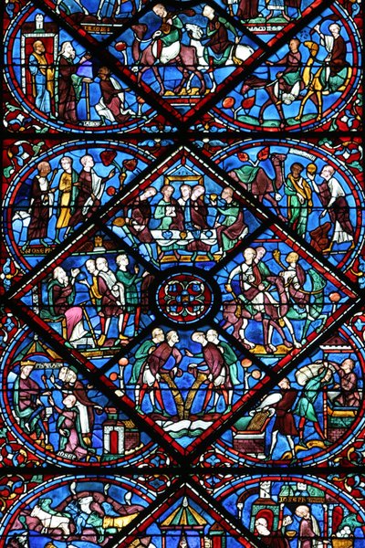 Katedra w Chartres: witraż Chartres Francja autorstwa Unbekannt