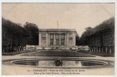 Chateau de Versailles: widok zewnętrzny Pałacu Trianon na Ogrodach - Pocztówka koniec XIX-XX wieku autorstwa Unbekannt