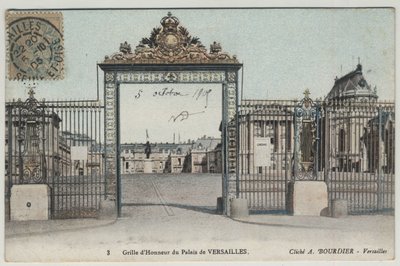 Chateau de Versailles: siatka honorowa - Pocztówka z 1905 r. autorstwa Unbekannt