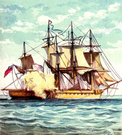 Chesapeake i Shannon, 1812 ok. 1850 r. autorstwa Unbekannt