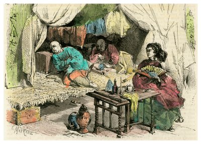 Chińscy palacze opium, XIX wiek autorstwa Unbekannt