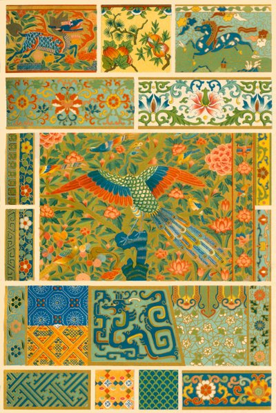 Chińskie malarstwo, tkactwo, haft i cloisonné, 1898. autorstwa Unbekannt
