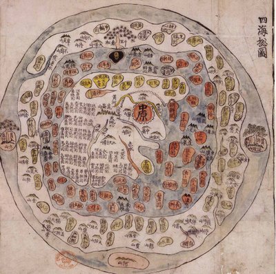 Mapa Chonhado Wszystkich Pod Niebem, połowa XVIII w. autorstwa Unbekannt