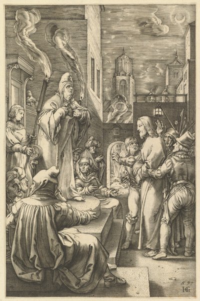 Chrystus przed Kajfaszem z Męki Pańskiej, ca. 1598-1617. autorstwa Unbekannt
