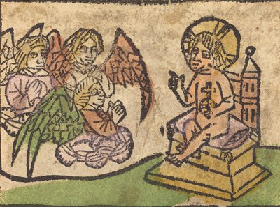 Dzieciątko Jezus z Trzema Aniołami, ok. godz. 14601470. autorstwa Unbekannt