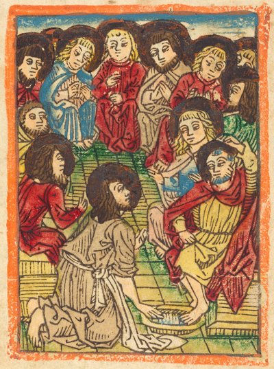 Chrystus obmywający stopy apostołom, ok. 1930 r. 1480. autorstwa Unbekannt