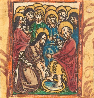 Chrystus obmywający nogi apostołom, ok. 1930 r. 14901500. autorstwa Unbekannt