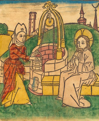 Chrystus i Kobieta z Samarii, prawdopodobnie 1485. autorstwa Unbekannt