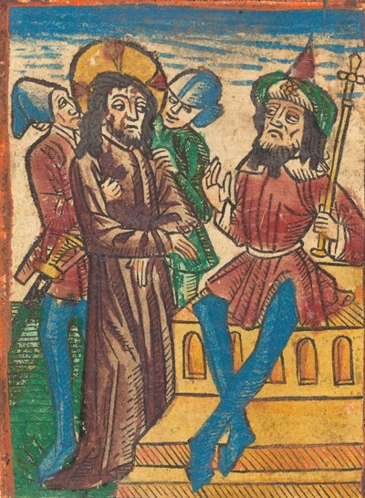 Chrystus przed Piłatem, ca. 1490. autorstwa Unbekannt