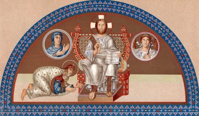 Chrystus na tronie, koniec IX wieku autorstwa Unbekannt