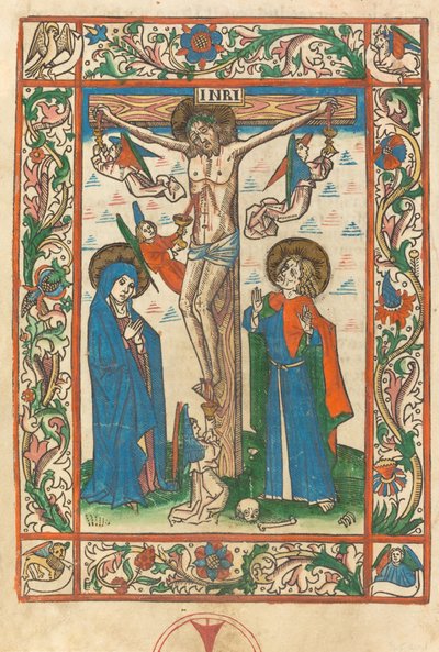 Chrystus na krzyżu z aniołami, 1483. autorstwa Unbekannt