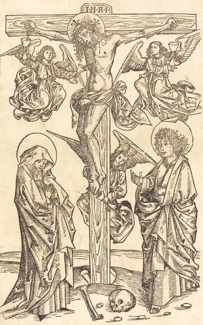 Chrystus na krzyżu z aniołami, 14901500. autorstwa Unbekannt