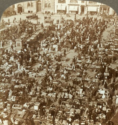 Największy rynek Christianias, Norwegia, ok. 1905. autorstwa Unbekannt