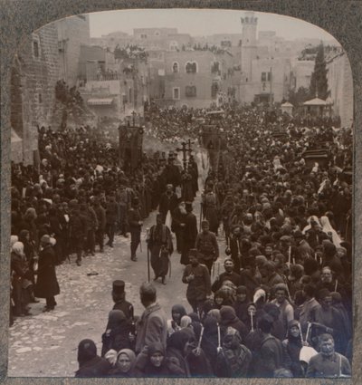 Procesja bożonarodzeniowa w Betlejem, ok. 1900 autorstwa Unbekannt