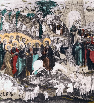 Wejście Chrystusa do Jerozolimy, XVI wiek autorstwa Unbekannt