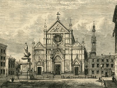 Kościół Santa Croce, Florencja, 1890. autorstwa Unbekannt