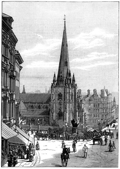 Kościół św. Marcina w Bull Ring, Birmingham, West Midlands, 1887 autorstwa Unbekannt