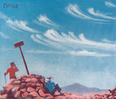 Cirrus - Tuzin głównych form chmur na niebie, 1935 autorstwa Unbekannt