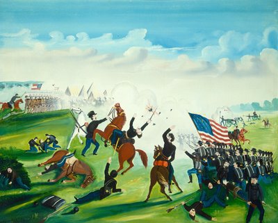 Bitwa wojny domowej, 1861 lub później. autorstwa Unbekannt