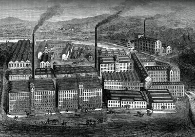 Clarks Anchor Thread Works, Paisley, Szkocja, c1880 autorstwa Unbekannt