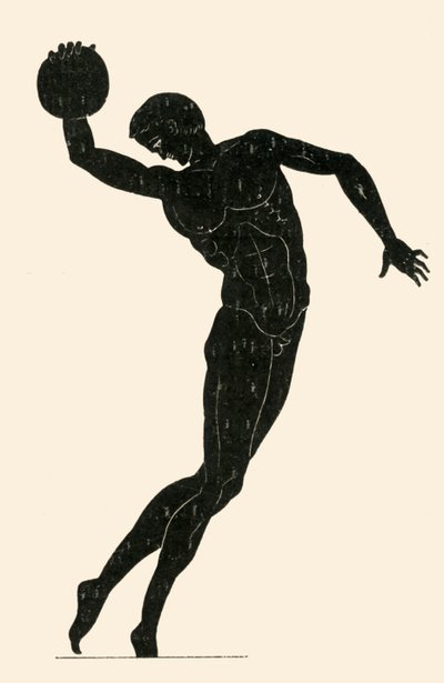 Klasyczny sportowiec rzucający dyskiem, 1908. autorstwa Unbekannt