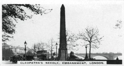 Igła Kleopatry, Embankment, Londyn, ok. 1920 r. autorstwa Unbekannt