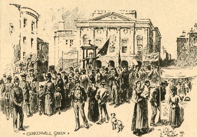 Clerkenwell Green, Londyn, ok. 1890 r. autorstwa Unbekannt
