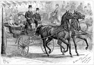 Powóz i konie, 1889 autorstwa Unbekannt