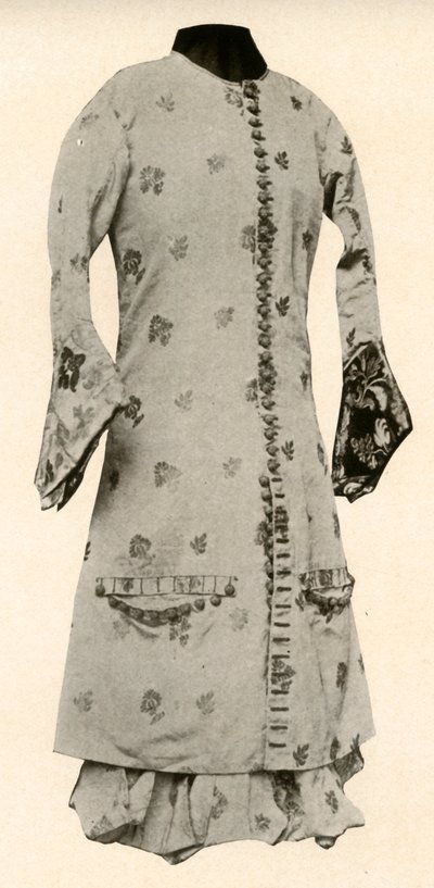 Płaszcz i pełne bryczesy z płowożółtego brokatu w kwiaty i liście, c1670, 1937. autorstwa Unbekannt