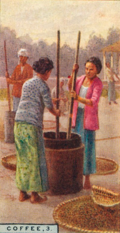 Kawa, 3. Łuskanie ziaren, Jawa, 1928 autorstwa Unbekannt