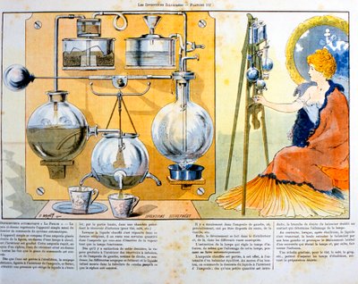 Ekspres do kawy lub herbaty ogrzewany małą lampką spirytusową, 1900 autorstwa Unbekannt