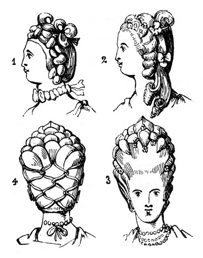 Fryzury, koniec XVIII wieku, 1910 autorstwa Unbekannt
