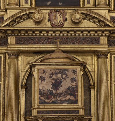 Kolegiata św. Wnętrze. Ołtarz główny. Szczegół. Środek. Obraz. Olej na agacie. 1624. autorstwa Unbekannt