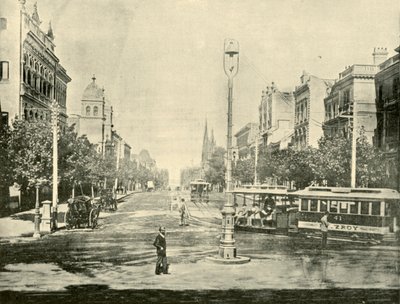 Collins Street, Melbourne, z budynków Skarbu Państwa, 1901. autorstwa Unbekannt