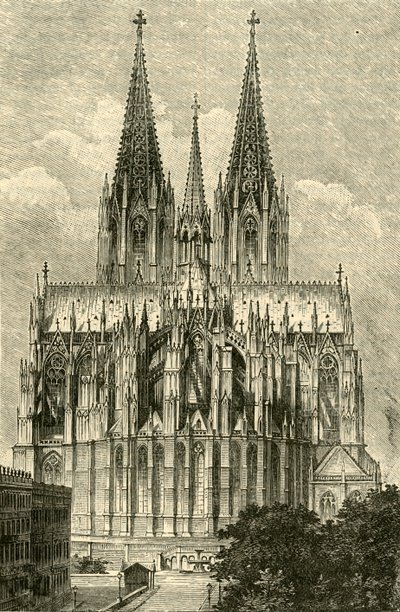 Katedra w Kolonii, od wschodu, 1890 r. autorstwa Unbekannt
