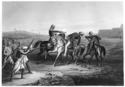 Pułkownik Platt zabity przez buntowników w Mhow, c1860 autorstwa Unbekannt