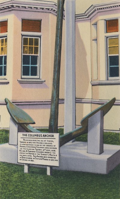 Columbus Anchor, Victoria Institute, Port of Spain, Trynidad, BWI, c1940. autorstwa Unbekannt