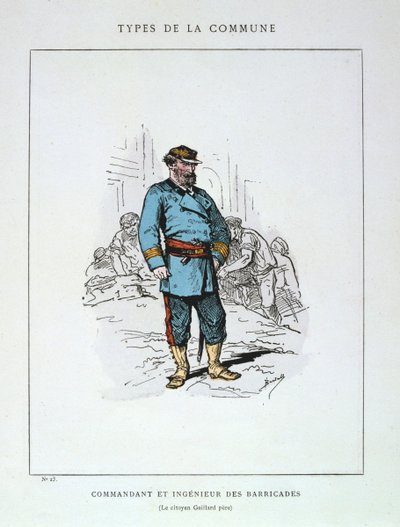 Komendant i Inżynier Barykad, Komuna Paryska, 1871. autorstwa Unbekannt